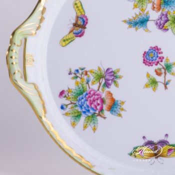 Cake Plate Queen Victoria VBO pattern - Herend porcelain hand painted.