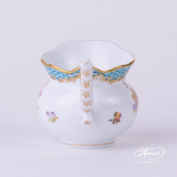 Creamer / Milk Jug 643-0-00 CBTA Flowers w. Square Scale pattern. Herend fine china