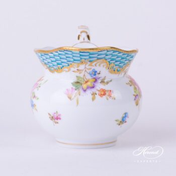 Creamer / Milk Jug 643-0-00 CBTA Flowers w. Square Scale pattern. Herend fine china