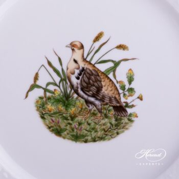 Dinner / Serving Plate 527-0-00 CHTM Forest Animals pattern w. Green rim. Herend fine china