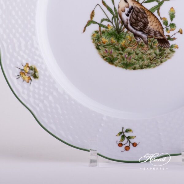 Dinner / Serving Plate 527-0-00 CHTM Forest Animals pattern w. Green rim. Herend fine china