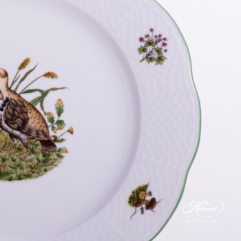 Dinner / Serving Plate 527-0-00 CHTM Forest Animals pattern w. Green rim. Herend fine china