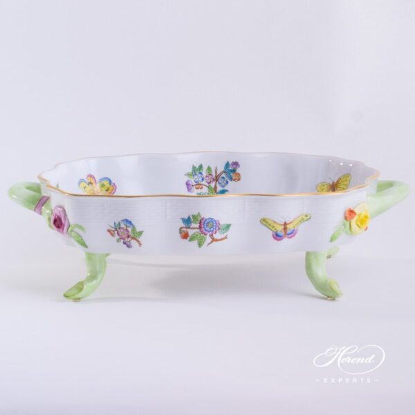 Dish on Feet 7655-0-00 VA Queen Victoria design. Herend porcelain