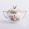 Sugar Basin w. Butterfly Knob 472-0-17 VBO Queen Victoria design. Herend fine china tableware. Hand painted