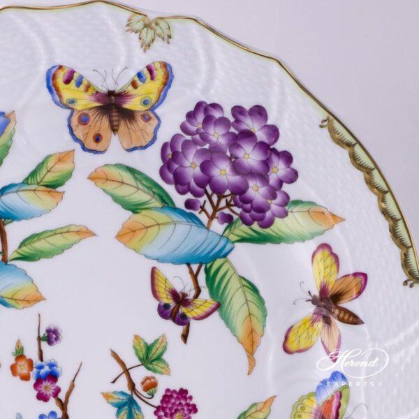 Big Serving Plate / Round Dish 1152-0-00 VICTORIA - Old Queen VICTORIA decor. Herend porcelain hand painted