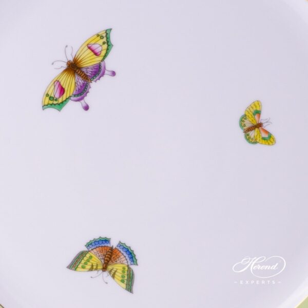 Big Serving Plate w. Butterflies 20156-0-00 E-508 Green Edge design. Herend fine china