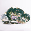 Herend Waterfowls - Green Luxury tea set for two