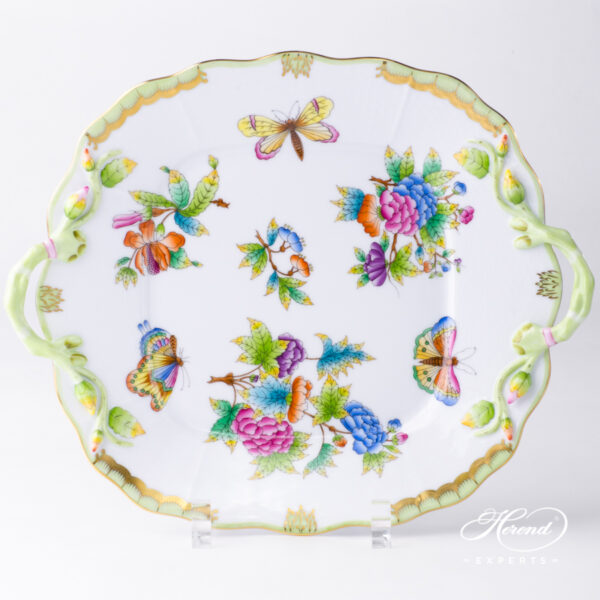 Herend Queen Victoria Cake Plate 430-0-00 VBO green