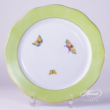Big Serving Plate w. Butterflies 20156-0-00 E-508 Green Edge design. Herend fine china