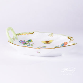 Leaf Dish Queen Victoria VBO pattern - Herend porcelain hand painted.