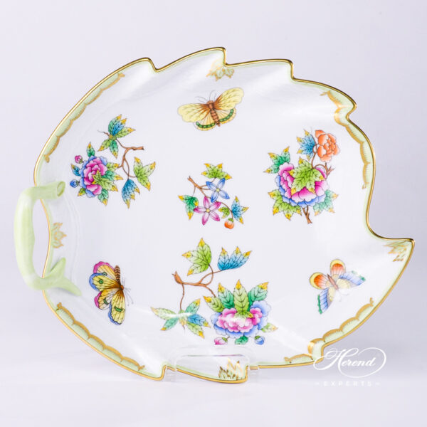 Leaf Dish Queen Victoria VBO pattern - Herend porcelain hand painted.