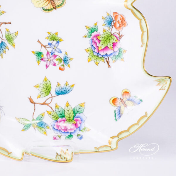 Leaf Dish Queen Victoria VBO pattern - Herend porcelain hand painted.