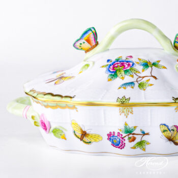 Ragout Dish Queen Victoria VBO green - Herend fine china.