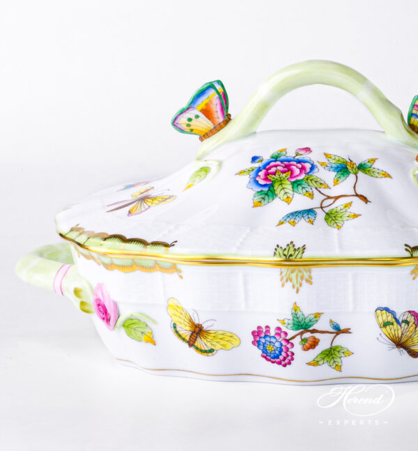 Ragout Dish Queen Victoria VBO green - Herend fine china.