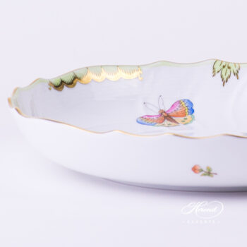 Vegetable Dish 1148-0-00 VBO Queen Victoria multicolor design. Herend fine china tableware. Hand painted