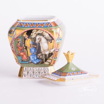 Coffee Set / Espresso Set for 2 Persons - Medieval Miniatures HHVT decor. Limited to: 25 pieces. Herend porcelain hand painted