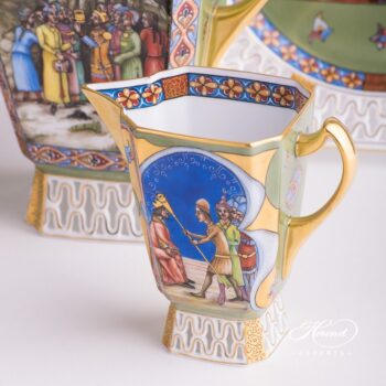 Coffee Set / Espresso Set for 2 Persons - Medieval Miniatures HHVT decor. Limited to: 25 pieces. Herend porcelain hand painted