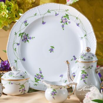 Coffee Set for 2 Persons - Herend Imola Flower Lilac IA design. Herend fine china tableware