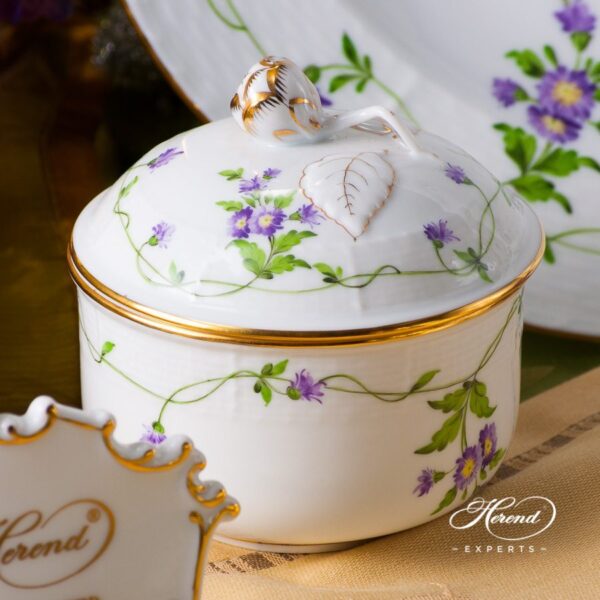 Coffee Set for 2 Persons - Herend Imola Flower Lilac IA design. Herend fine china tableware