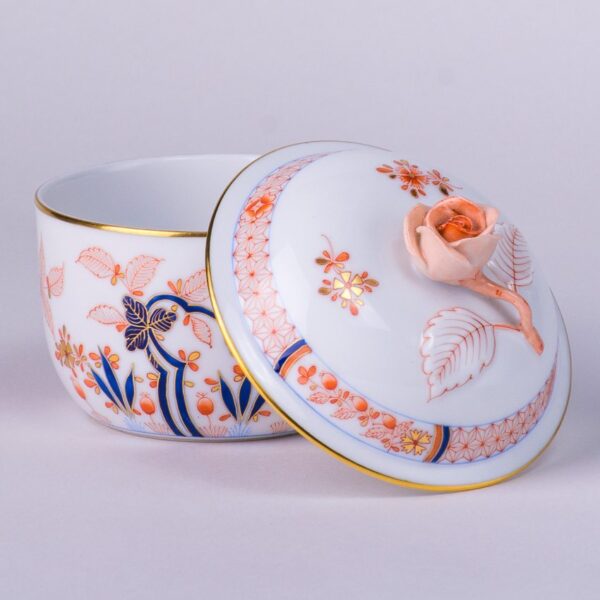 Sugar Basin  w. Rose Knob 2463-0-09 Canton pattern. Herend fine china tableware. Hand painted. Classical Oriental design