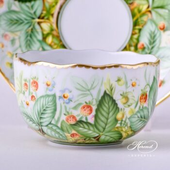 Tea Cup w. Saucer 20724-0-00 FSB Strawberry pattern. Herend fine china