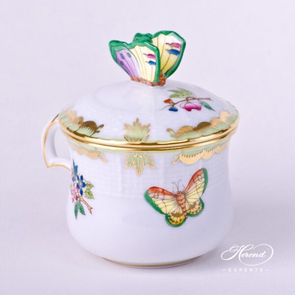 Cream Cup with Butterfly Knob 385-0-17 VBA Queen Victoria pattern. Herend porcelain