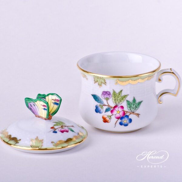 Cream Cup with Butterfly Knob 385-0-17 VBA Queen Victoria pattern. Herend porcelain