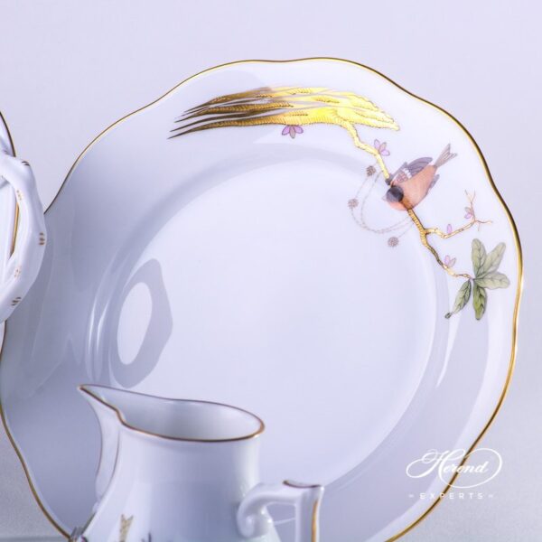 Tea Set for 2 People w. Dessert Plate - Herend Dream Garden REJA design. Herend fine china