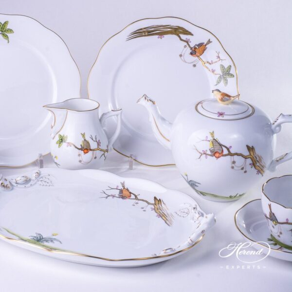 Tea Set for 2 People w. Dessert Plate - Herend Dream Garden REJA design. Herend fine china
