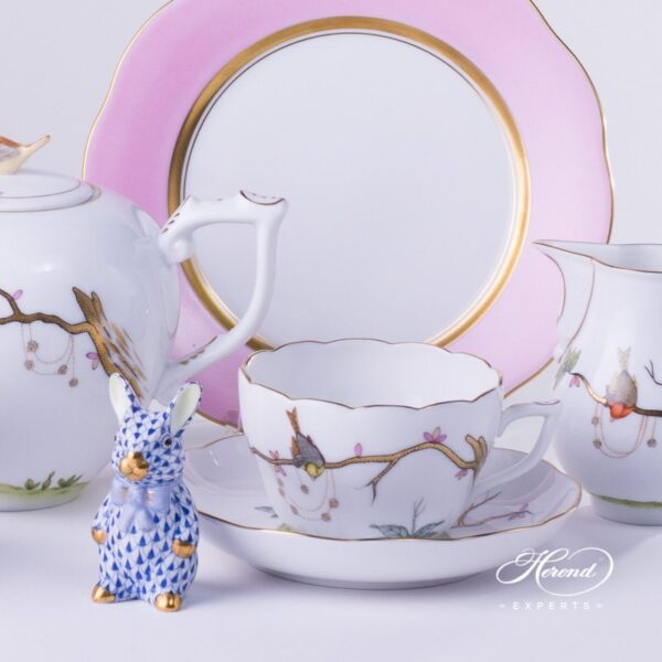 Tea Set for 2 People w. Cake Plate - Herend Dream Garden REJA design. Herend fine china