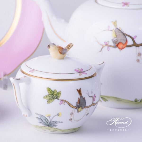 Tea Set for 2 People w. Cake Plate - Herend Dream Garden REJA design. Herend fine china