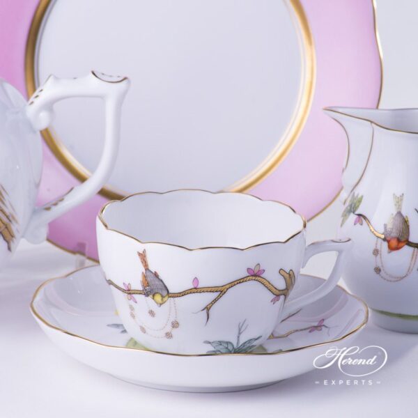 Tea Set for 2 People w. Cake Plate - Herend Dream Garden REJA design. Herend fine china