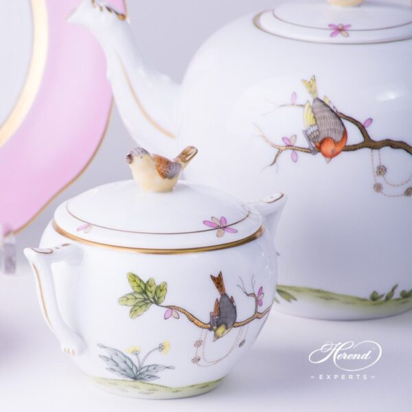 Tea Set for 2 People w. Cake Plate - Herend Dream Garden REJA design. Herend fine china