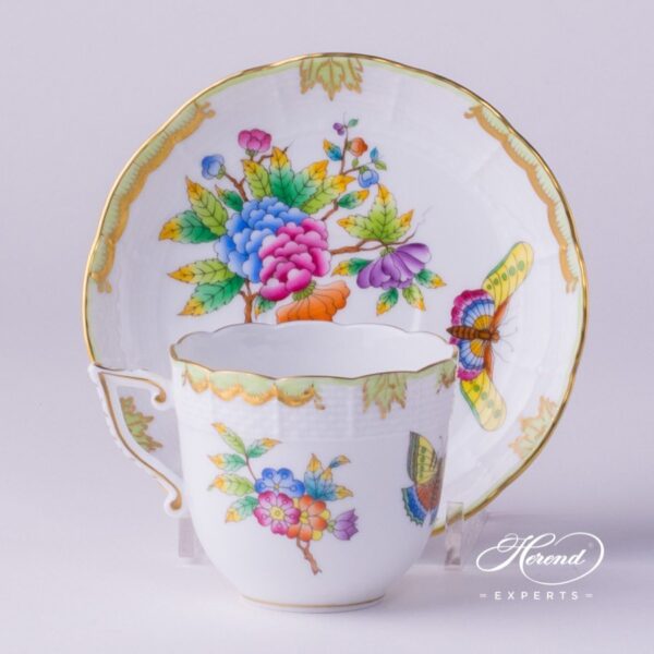 Coffee Cup with Saucer 706-0-00 VBO Queen Victoria pattern. Herend porcelain