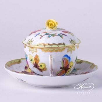 Soup Cup w. Lid 1718-0-09 VICTORIA - Old Queen VICTORIA design. Herend fine china