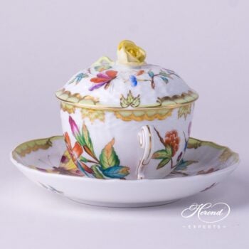 Soup Cup w. Lid 1718-0-09 VICTORIA - Old Queen VICTORIA design. Herend fine china