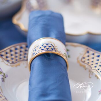 Herend plate with napkin ring - Mosaic and flowers MTFC
