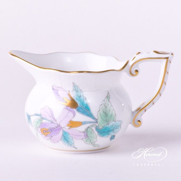 Creamer / Milk Jug 643-0-00 EVICTF2 Royal Garden Turquoise Flower pattern. Herend fine china hand painted