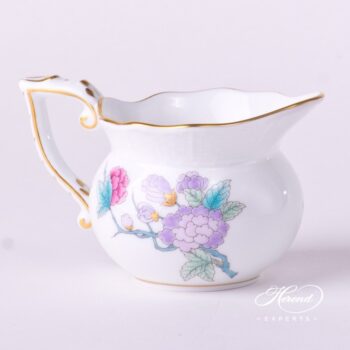 Creamer / Milk Jug 643-0-00 EVICTF2 Royal Garden Turquoise Flower pattern. Herend fine china hand painted