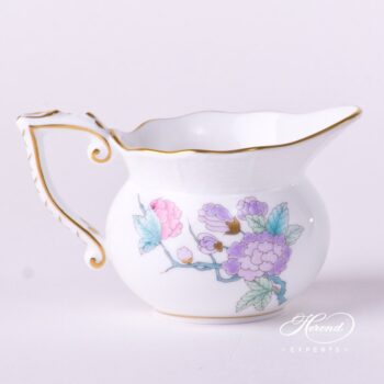 Creamer / Milk Jug 643-0-00 EVICTF2 Royal Garden Turquoise Flower pattern. Herend fine china hand painted