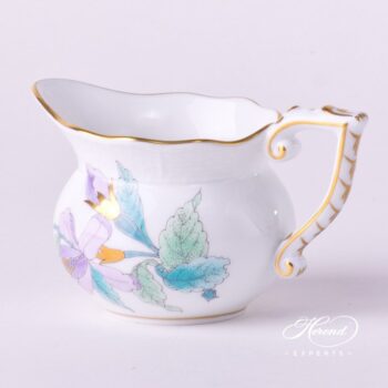 Creamer / Milk Jug 643-0-00 EVICTF2 Royal Garden Turquoise Flower pattern. Herend fine china hand painted
