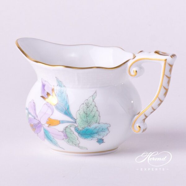 Creamer / Milk Jug 643-0-00 EVICTF2 Royal Garden Turquoise Flower pattern. Herend fine china hand painted