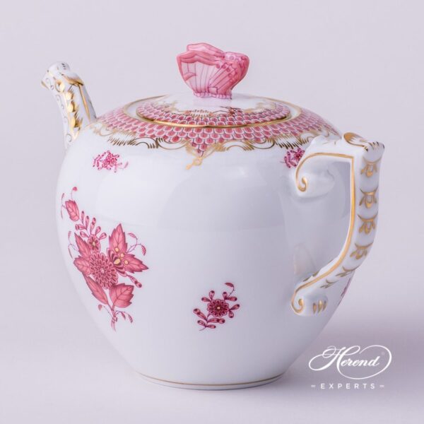 Tea Pot w. Butterfly Knob 606-0-17 AP2-ETP2 Apponyi Light Purple pattern. Herend porcelain hand painted
