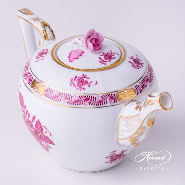 Tea Pot 608-0-09 AP Apponyi Purple pattern. Herend porcelain hand painted
