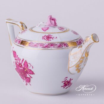 Tea Pot 608-0-09 AP Apponyi Purple pattern. Herend porcelain hand painted