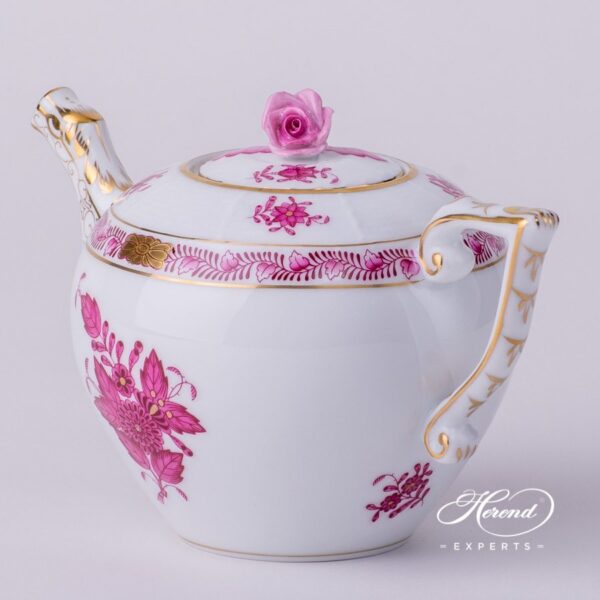 Tea Pot 608-0-09 AP Apponyi Purple pattern. Herend porcelain hand painted