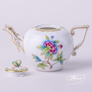 Miniature Tea Pot w. Butterfly Knob 608-0-17 VBO Queen Victoria  design. Herend fine china tableware. Hand painted