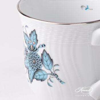 Milk mug 1729-0-00 ATQ3-PT Chinese Bouquet / Apponyi Turquoise pattern. Herend fine china