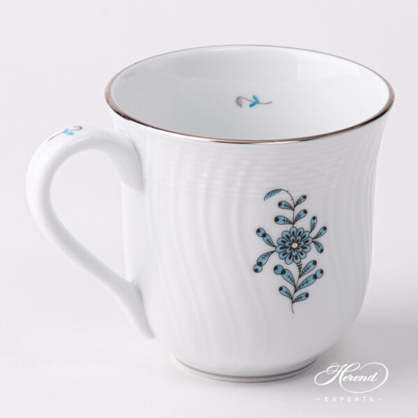 Milk mug 1729-0-00 ATQ3-PT Chinese Bouquet / Apponyi Turquoise pattern. Herend fine china