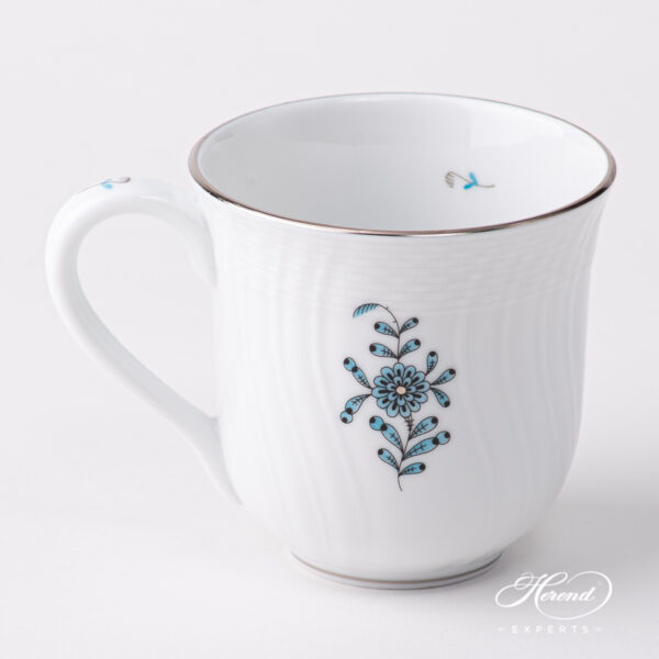 Milk mug 1729-0-00 ATQ3-PT Chinese Bouquet / Apponyi Turquoise pattern. Herend fine china